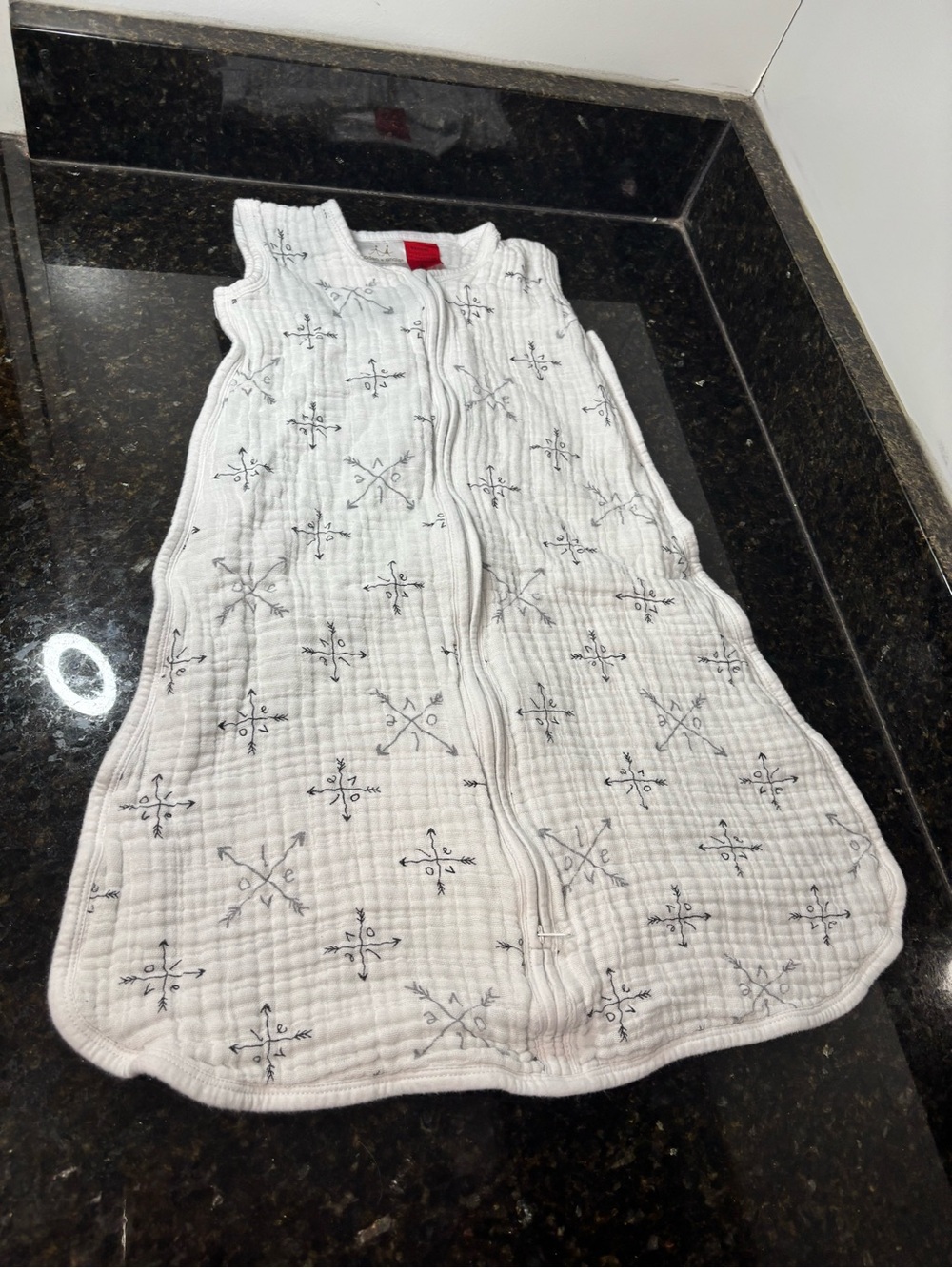 ADEN + ANAIS White Muslin Zippered Baby Sleep Sack